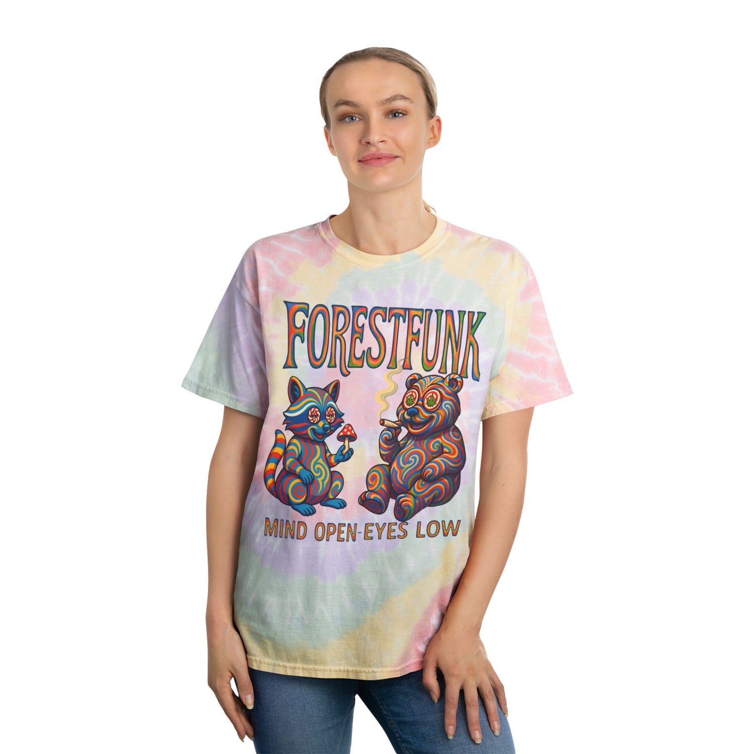 “Mind Open · Eyes Low” Tie-Dye Tee