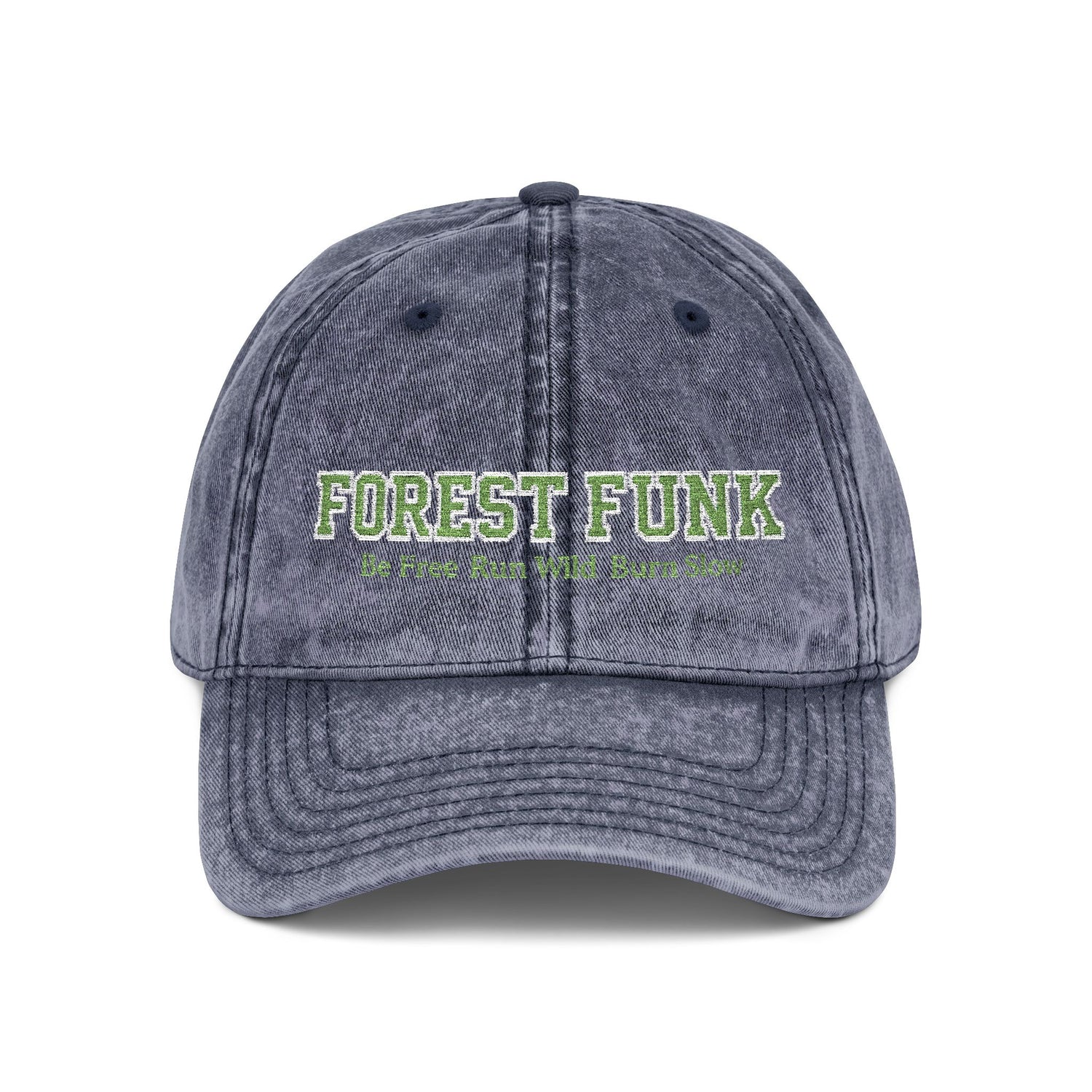 Embroidered Cap - Forest Funk Be Free Design