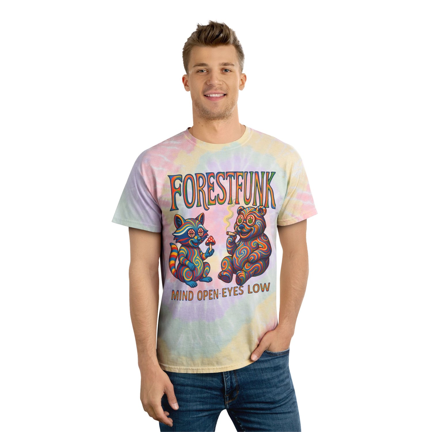 “Mind Open · Eyes Low” Tie-Dye Tee