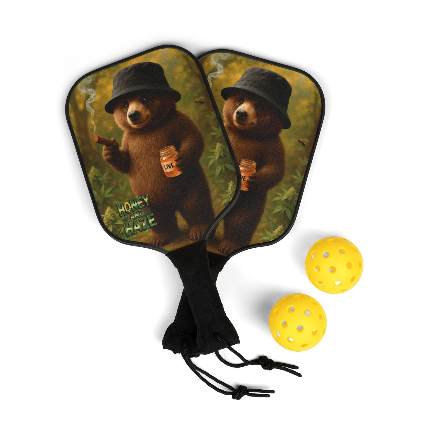 Honey And haze Pickleball Paddle Set - Ideal for Pickleball Lovers & Parties