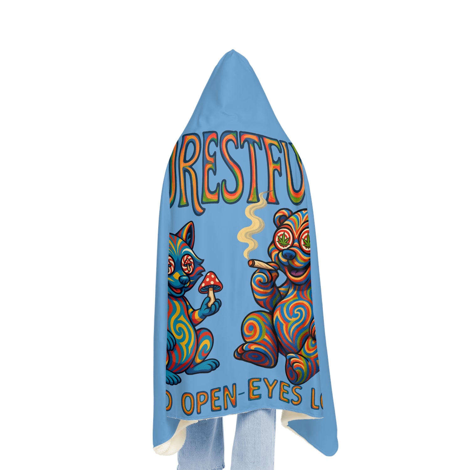 Mind Open-Eyes Low Snuggle hoodie Blanket