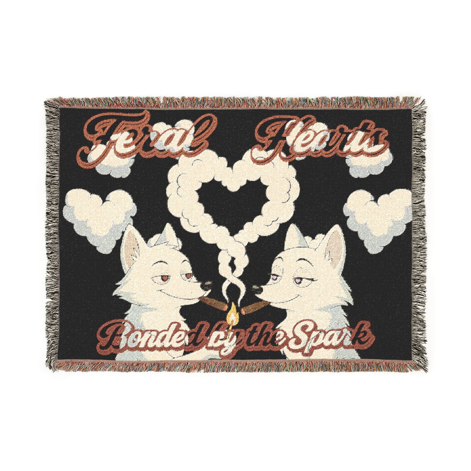 Feral Hearts Woven Blanket