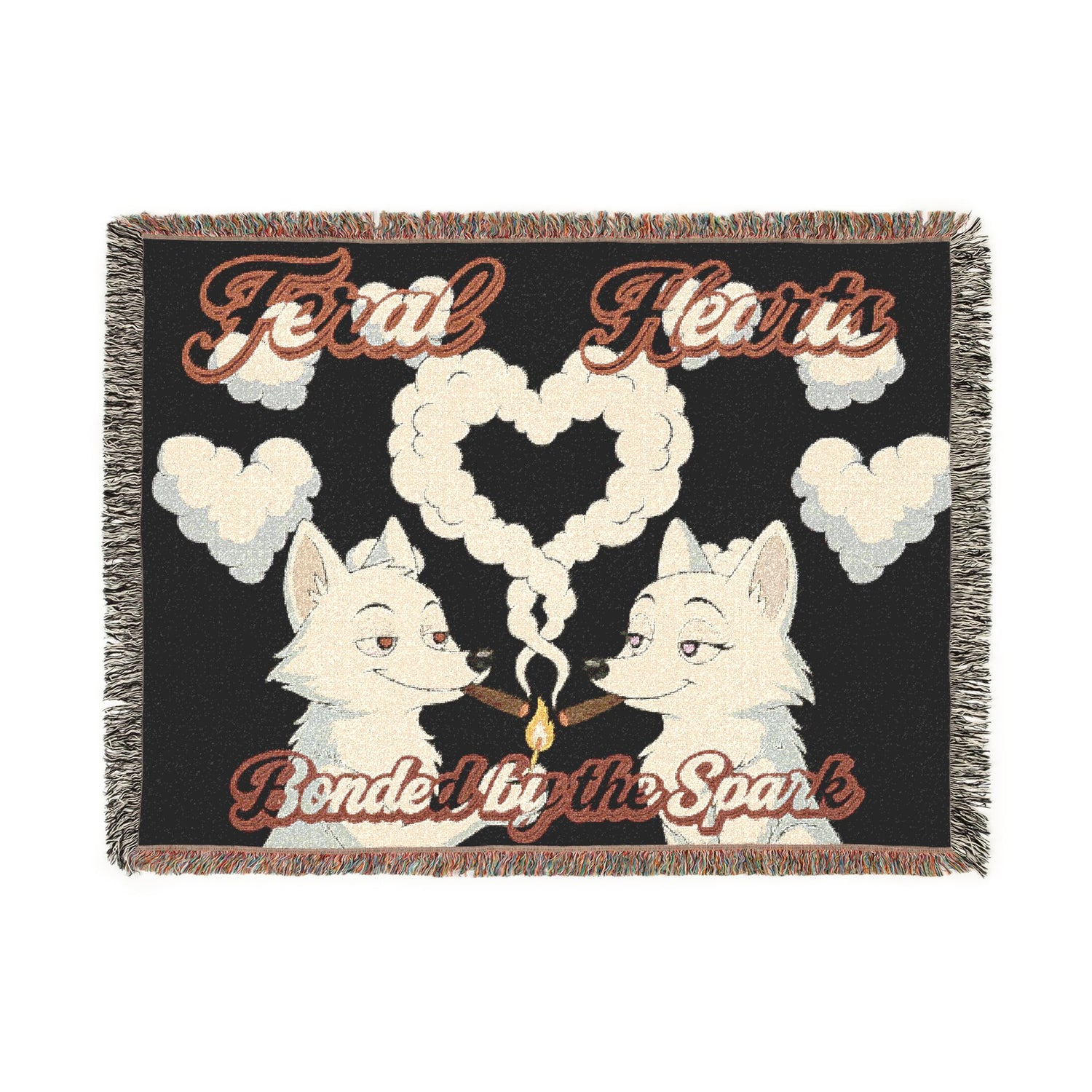 Feral Hearts Woven Blanket