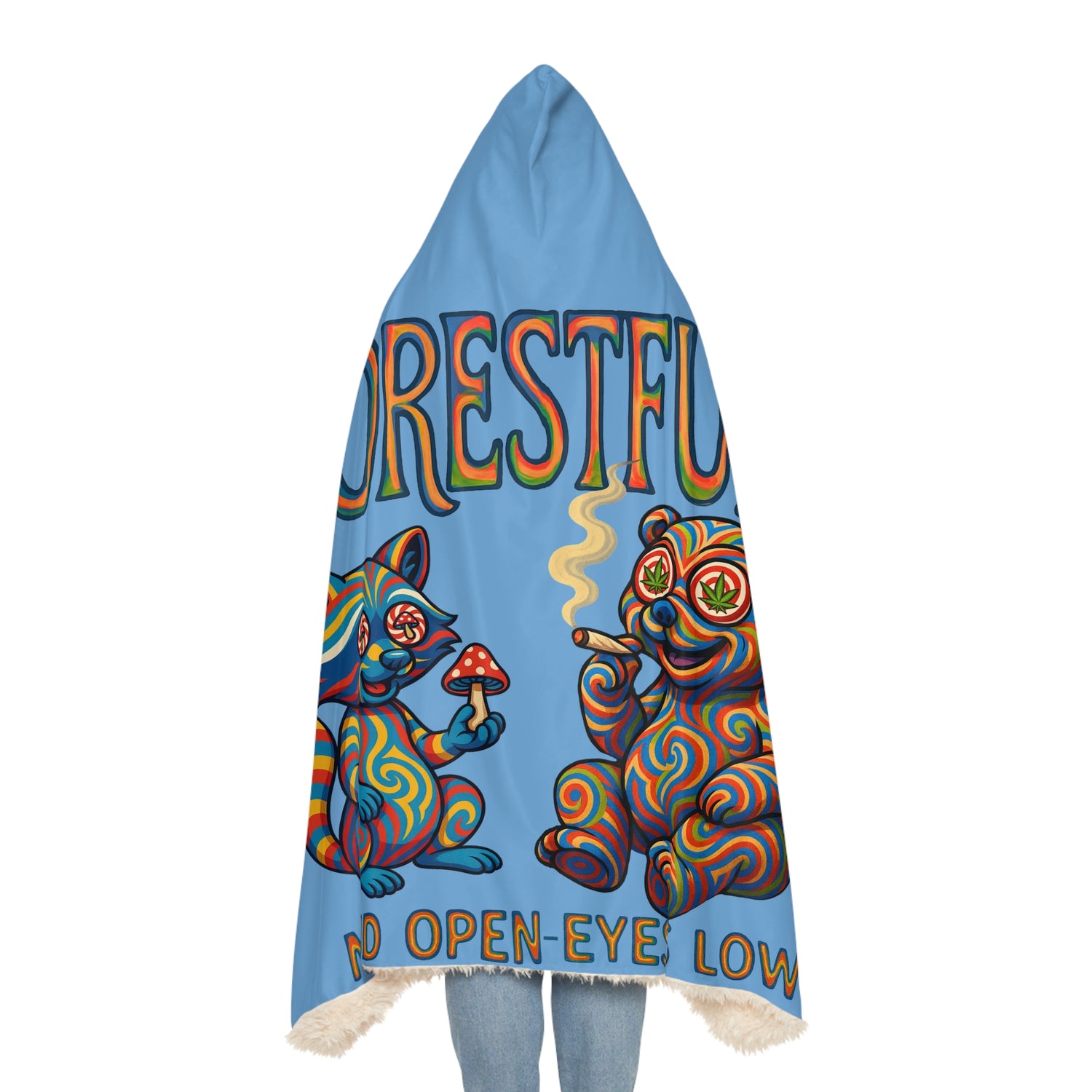 Mind Open-Eyes Low Snuggle hoodie Blanket
