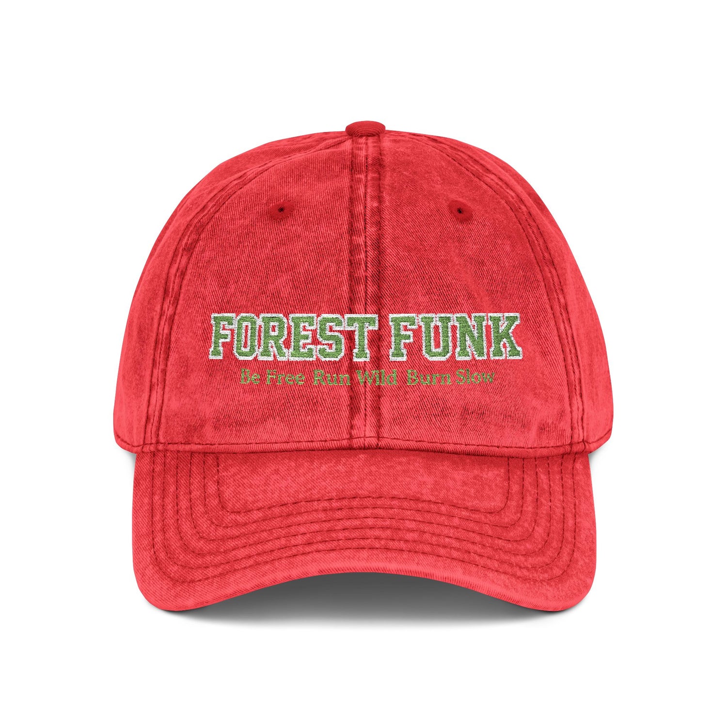 Embroidered Cap - Forest Funk Be Free Design