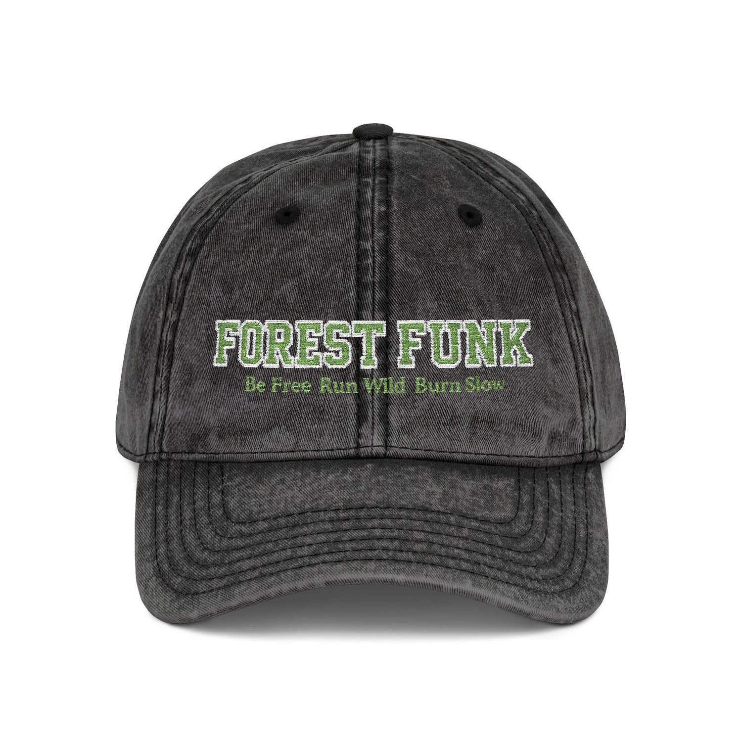 Embroidered Cap - Forest Funk Be Free Design