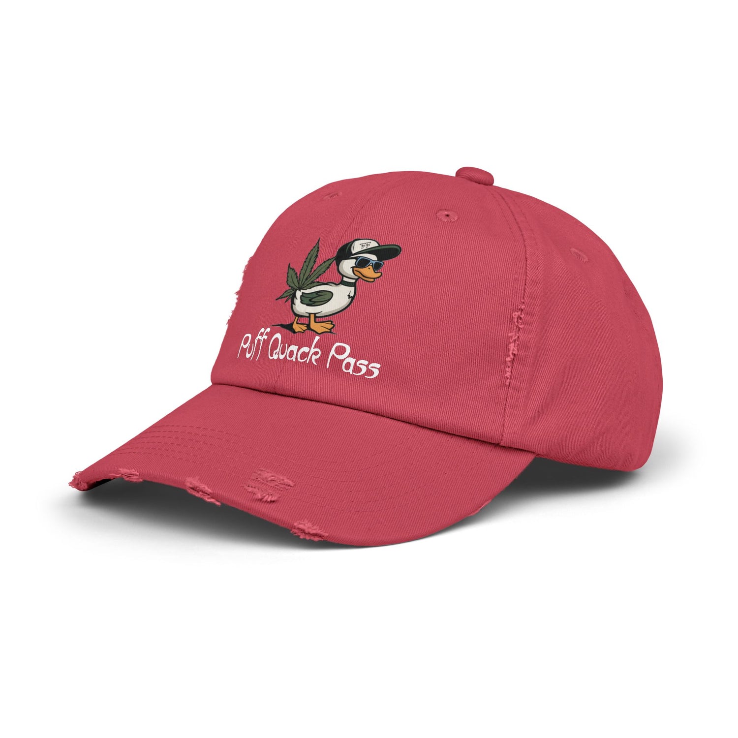 Puff Quack Pass Unisex Distressed Cap