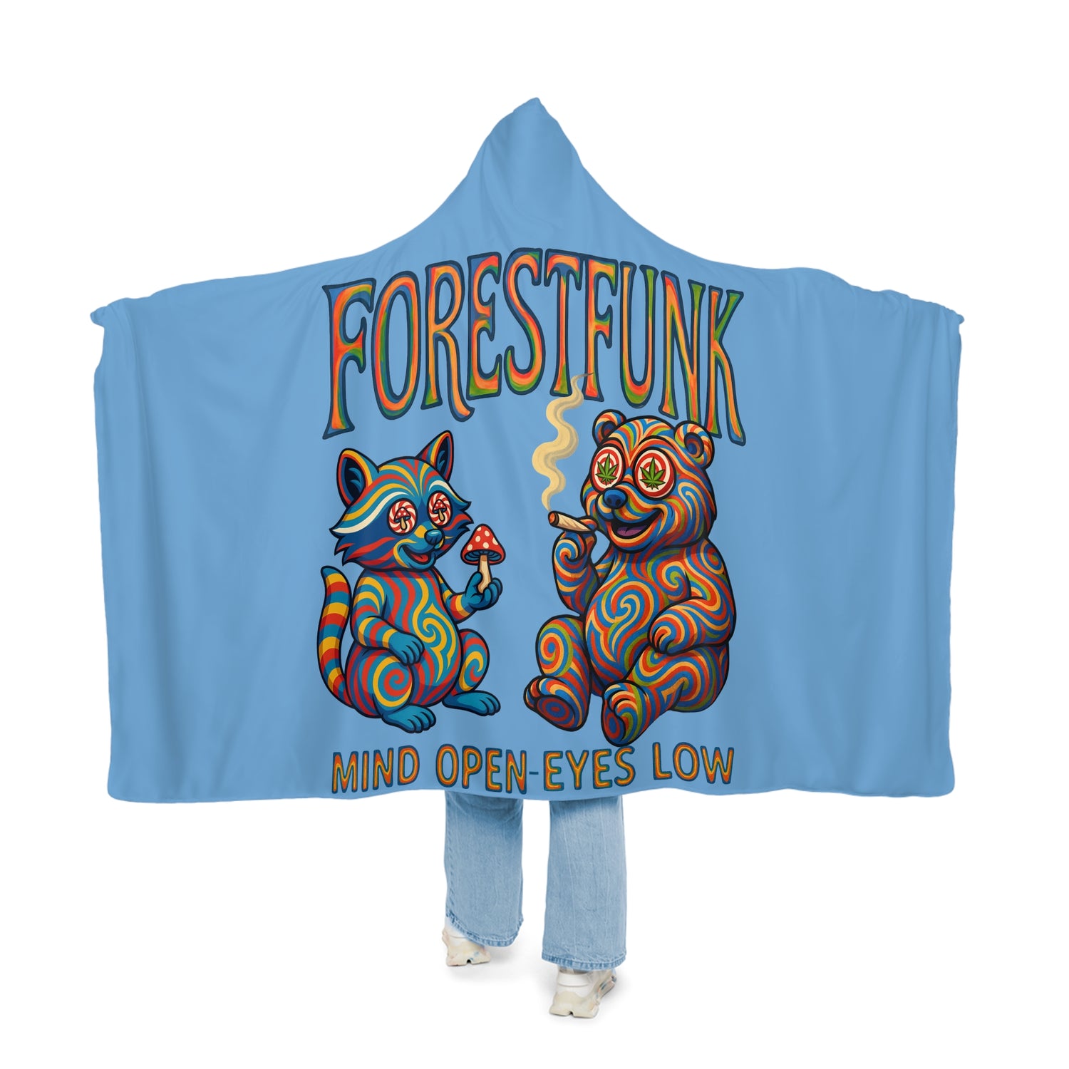 Mind Open-Eyes Low Snuggle hoodie Blanket