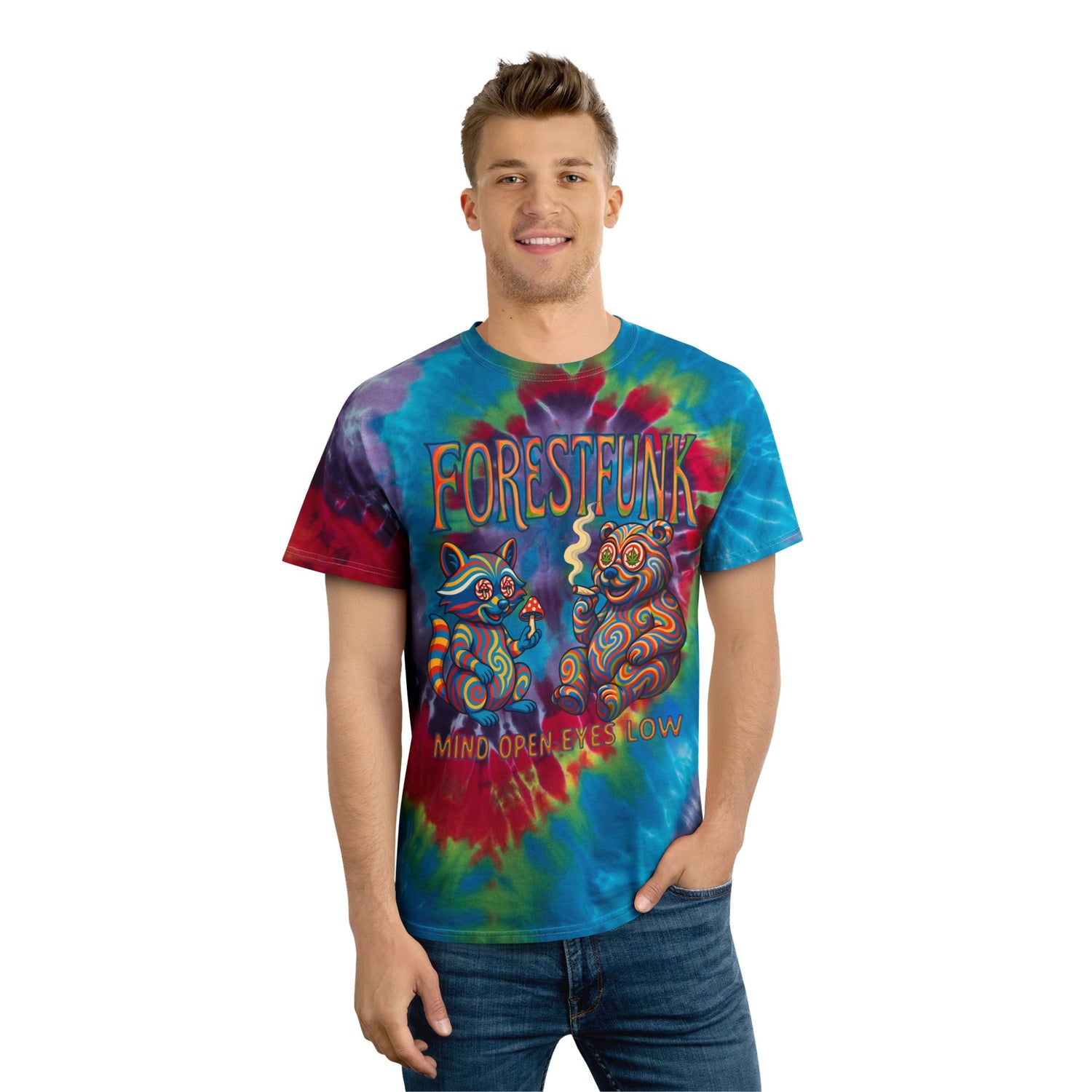 “Mind Open · Eyes Low” Tie-Dye Tee