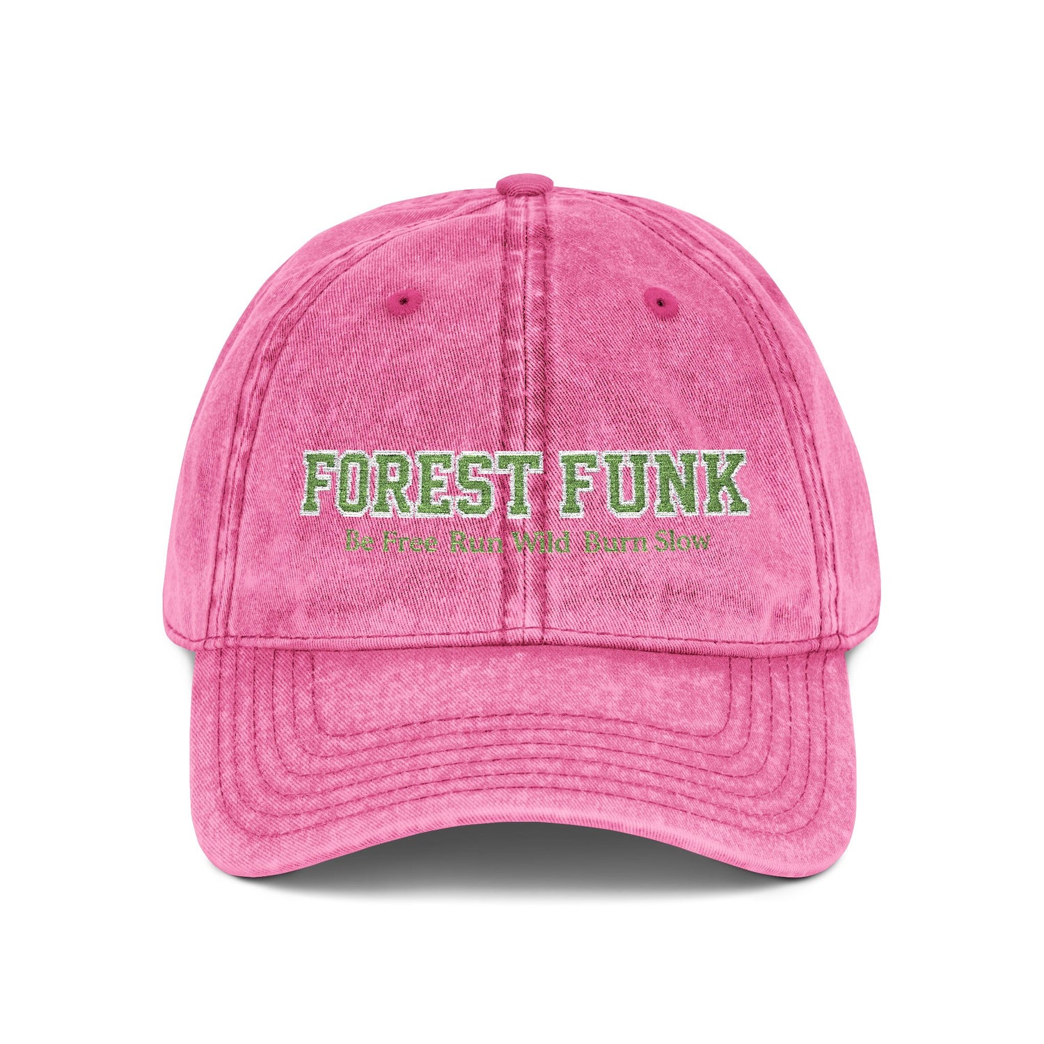 Embroidered Cap - Forest Funk Be Free Design