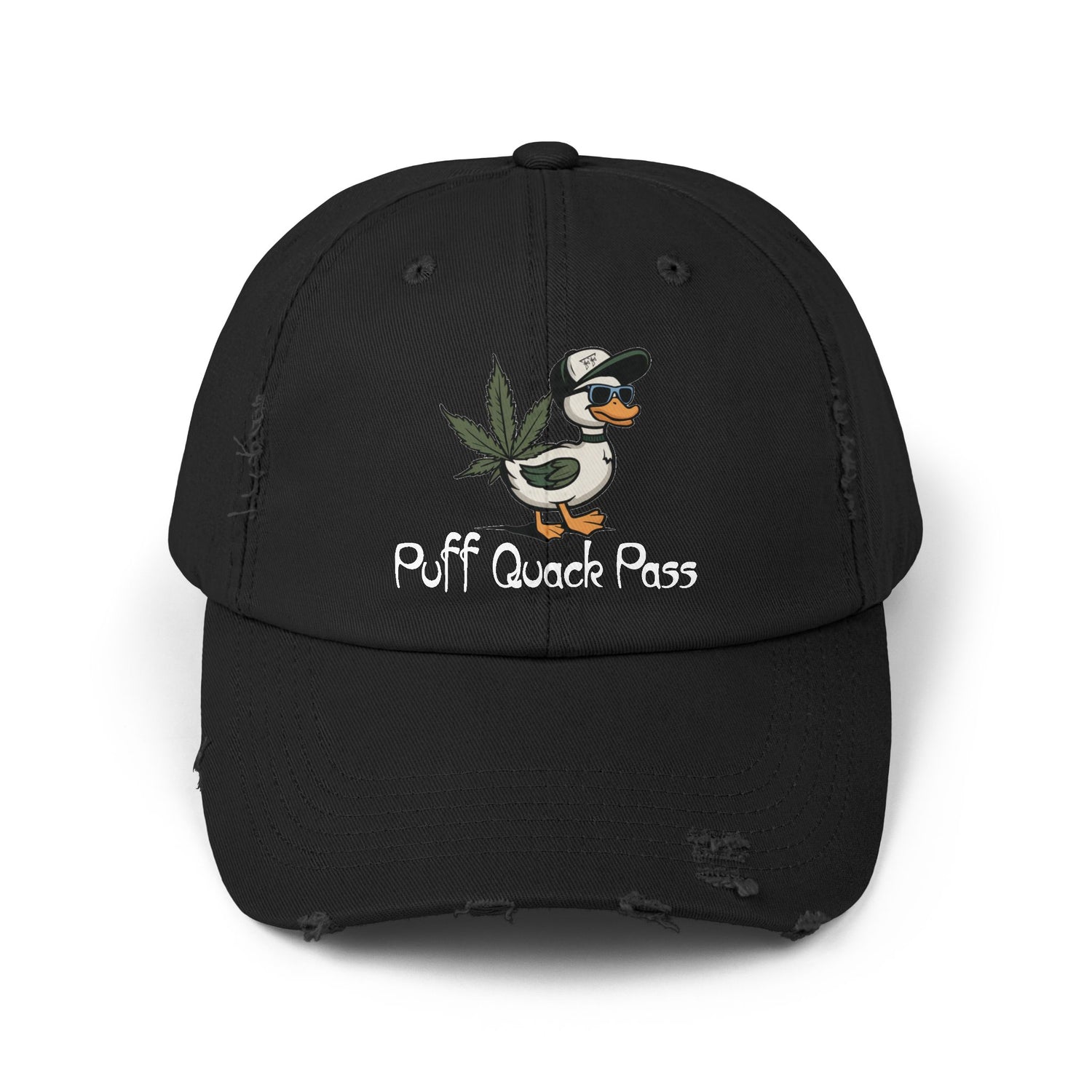 Puff Quack Pass Unisex Distressed Cap