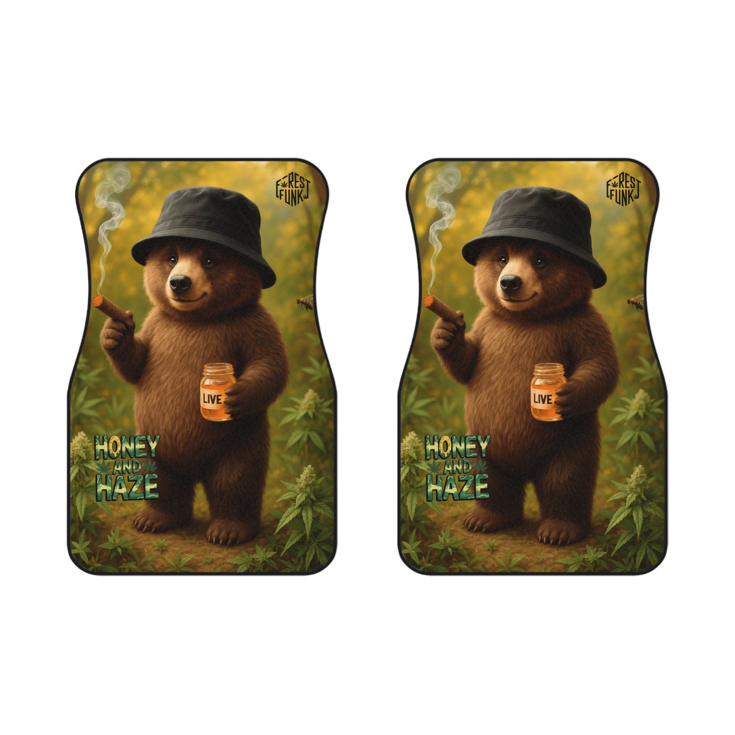 Bear Themed Car Mats - Honey & Haze Design