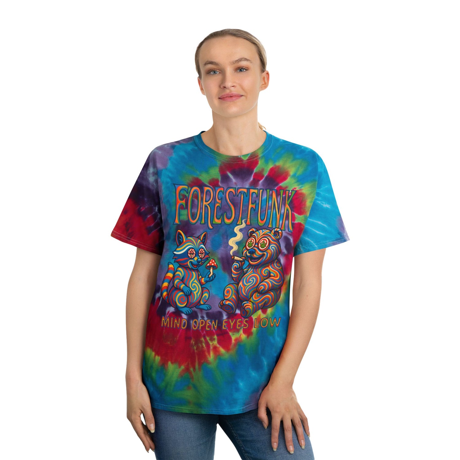 “Mind Open · Eyes Low” Tie-Dye Tee